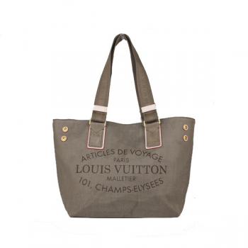 Louis Vuitton Monogram Denim M94145 Khaki Canvas Medium Bag Replica