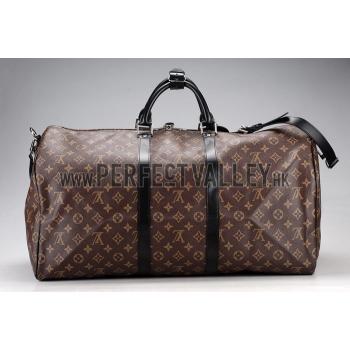 Louis Vuitton Keepall 55 Monogram Macassar Canvas