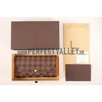 Louis Vuitton Damier Ebene Caissa Wallet Pink