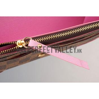 Louis Vuitton Damier Ebene Caissa Wallet Pink