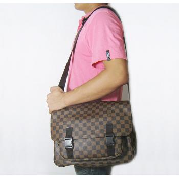 Louis Vuitton Damier Canvas N51125 Brown Medium Mens Bag