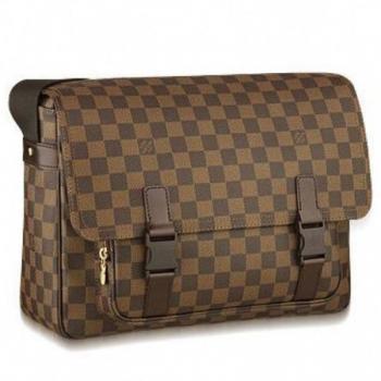 Louis Vuitton Damier Canvas N51125 Brown Medium Mens Bag