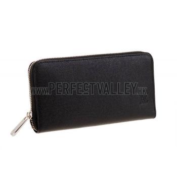 Louis Vuitton Zipped Black Taiga Wallet