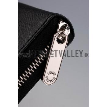 Louis Vuitton Zipped Black Taiga Wallet