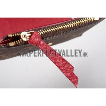 Replica Louis Vuitton Monogram Canvas Compact Curieuse Wallet Dark Red 18926990