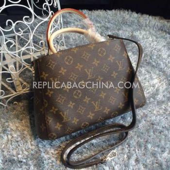 Replica Louis Vuitton Monogram Brown Calfskin Handbag