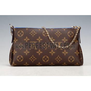 Replica Louis Vuitton Monogram Pallas Clutch Blue 18926642