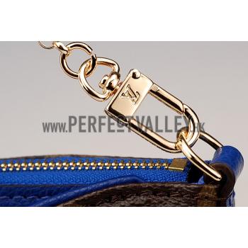 Replica Louis Vuitton Monogram Pallas Clutch Blue 18926642