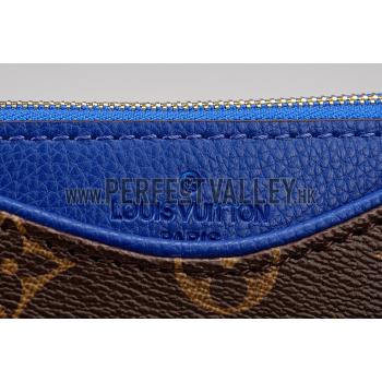 Replica Louis Vuitton Monogram Pallas Clutch Blue 18926642