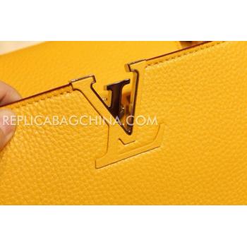 Louis Vuitton Calfskin Handbag Yellow