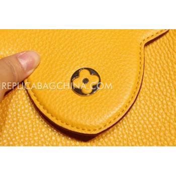 Louis Vuitton Calfskin Handbag Yellow