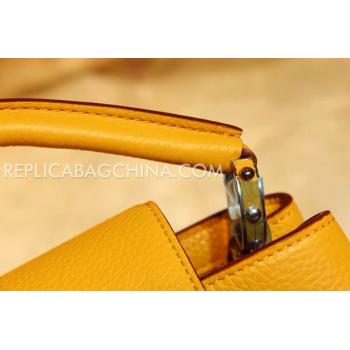 Louis Vuitton Calfskin Handbag Yellow