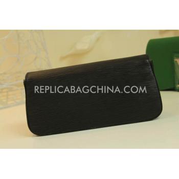 Louis Vuitton Black Clutch Leather Wallet