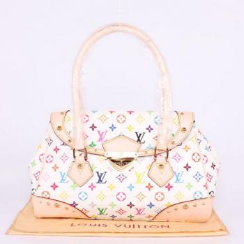 Louis Vuitton Monogram Multicolore M40201 White Canvas Large Bag Replica