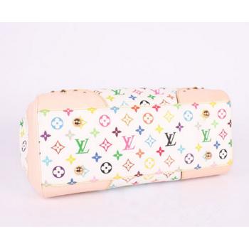 Louis Vuitton Monogram Multicolore M40201 White Canvas Large Bag Replica