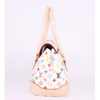 Louis Vuitton Monogram Multicolore M40201 White Canvas Large Bag Replica