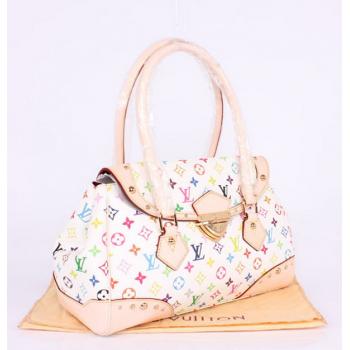 Louis Vuitton Monogram Multicolore M40201 White Canvas Large Bag Replica