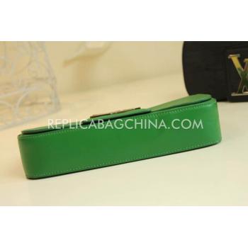 Louis Vuitton Leather Wallet Green Clutch