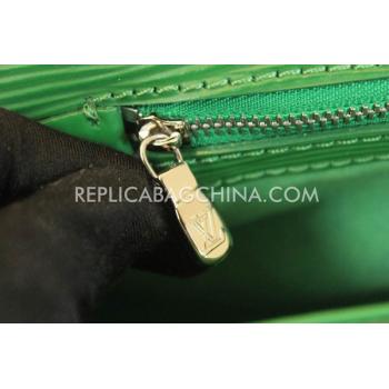 Louis Vuitton Leather Wallet Green Clutch