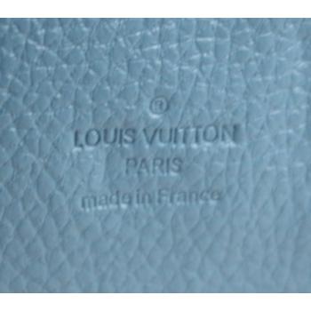 Louis Vuitton Mahina Leather M95550 Blue Cow Leather Wallet