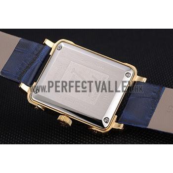 Louis Vuitton Emprise Blue Dial Gold Case Blue Leather Strap  622788