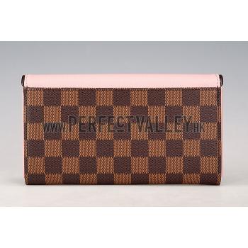 Louis Vuitton Damier Ebene Normandy Wallet Pink 18926655