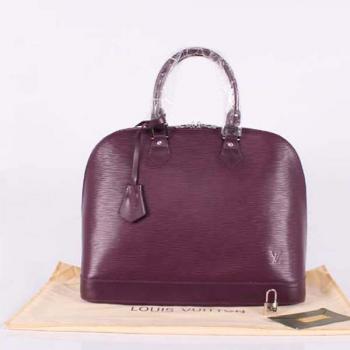 Louis Vuitton EPI Leather M52142 Purple Cow Leather Ladies Bags