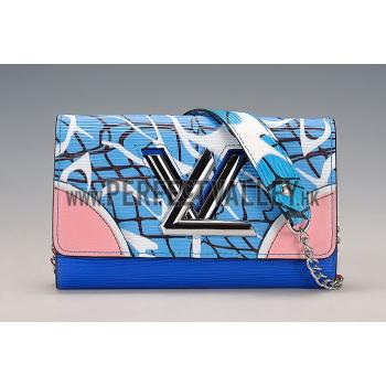 Louis Vuitton Twist Epi Leather Aqua Print Bag