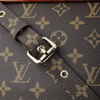 Louis Vuitton Monogram Canvas M40577 Black Cow Leather 2way