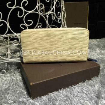 Louis Vuitton Wallet Purse Calfskin Beige