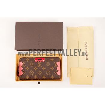 Louis Vuitton Monogram Totem Zippy Wallet Flamingo