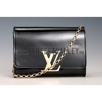 Cheap Louis Vuitton Chain Louise Patent Leather Black