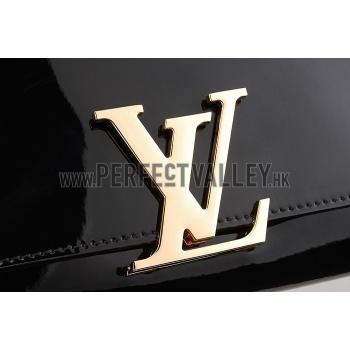 Cheap Louis Vuitton Chain Louise Patent Leather Black