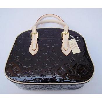 Louis Vuitton Monogram Vernis M93516 Brown Enamel Medium Handbag Replica