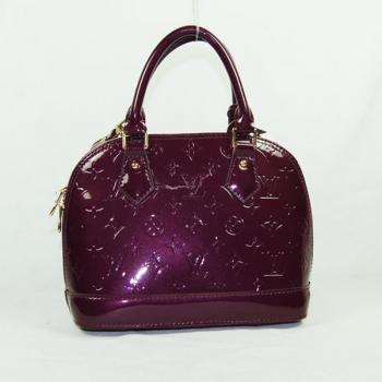 Replica Louis Vuitton Monogram Vernis M91606 Purple Enamel Ladies Handbags HM06872