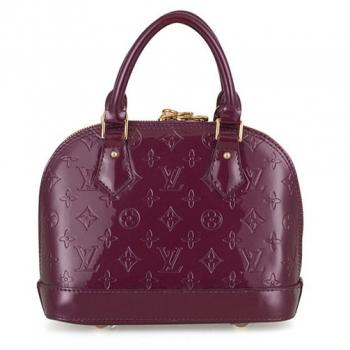 Replica Louis Vuitton Monogram Vernis M91606 Purple Enamel Ladies Handbags HM06872