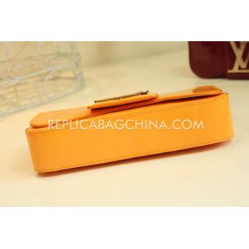 Louis Vuitton Orange Patent Leather Clutch Wallet