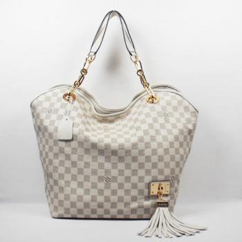 Louis Vuitton Damier Canvas N07838 White Medium Cross Body Bag Replica