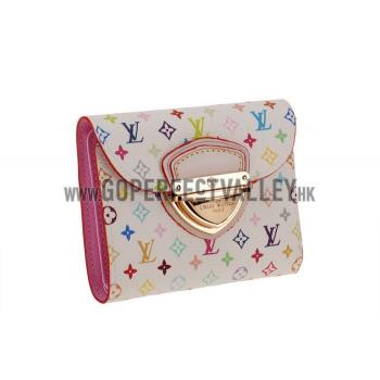 Louis Vuitton Koala White Murakami Wallet White-Pink