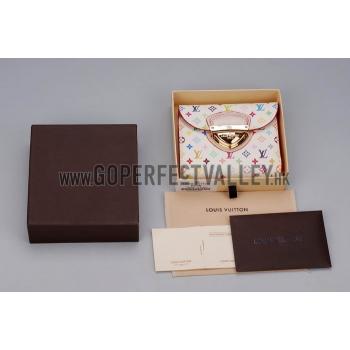 Louis Vuitton Koala White Murakami Wallet White-Pink