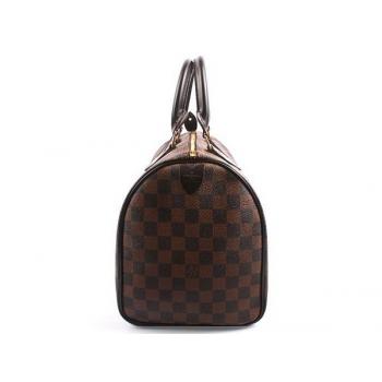 Cheap Louis Vuitton Damier Canvas N41523 Brown Cow Leather HandBags