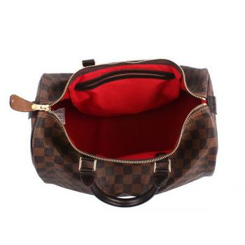 Cheap Louis Vuitton Damier Canvas N41523 Brown Cow Leather HandBags