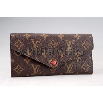 Replica Louis Vuitton Josephine Monogram Long Rouge Wallet