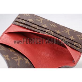 Replica Louis Vuitton Josephine Monogram Long Rouge Wallet