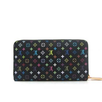 Cheap Louis Vuitton Monogram Multicolore M60245 Black Canvas Wallet