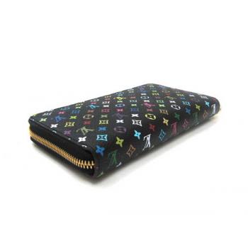 Cheap Louis Vuitton Monogram Multicolore M60245 Black Canvas Wallet