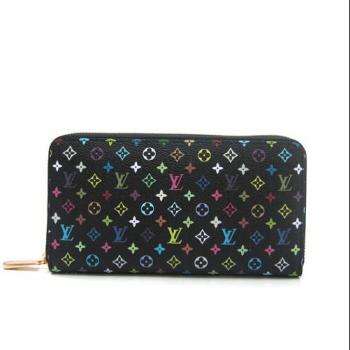 Cheap Louis Vuitton Monogram Multicolore M60245 Black Canvas Wallet