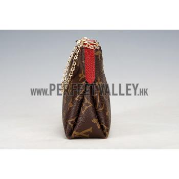 Louis Vuitton Monogram Pallas Clutch Dark Red 18926643