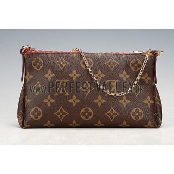 Louis Vuitton Monogram Pallas Clutch Dark Red 18926643