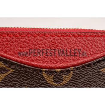 Louis Vuitton Monogram Pallas Clutch Dark Red 18926643